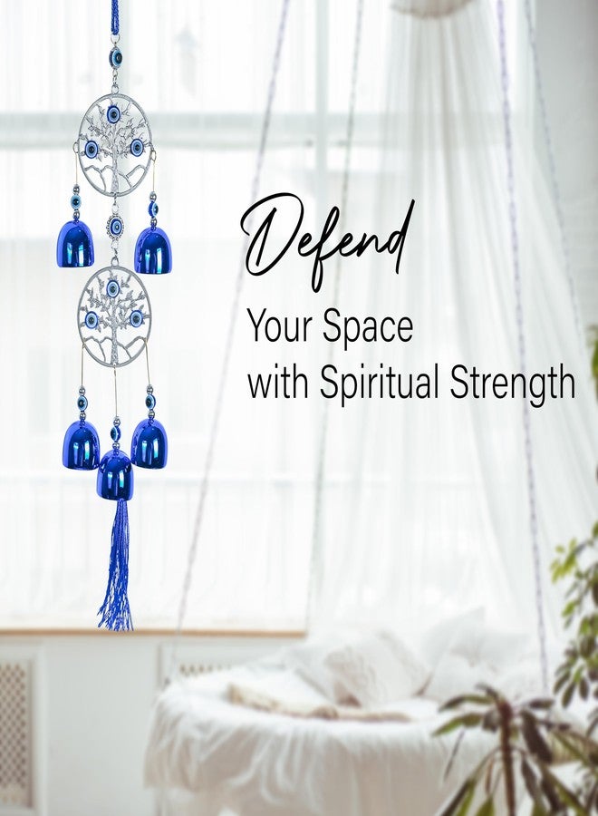ZAICUS 5-Bell Evil Eye Wind Chime - Protective Charm for Good Luck, Positive Energy, and Harmony, Decorative Hanging for Indoor & Outdoor Spaces, Ideal Gift for Loved Ones - Image 5
